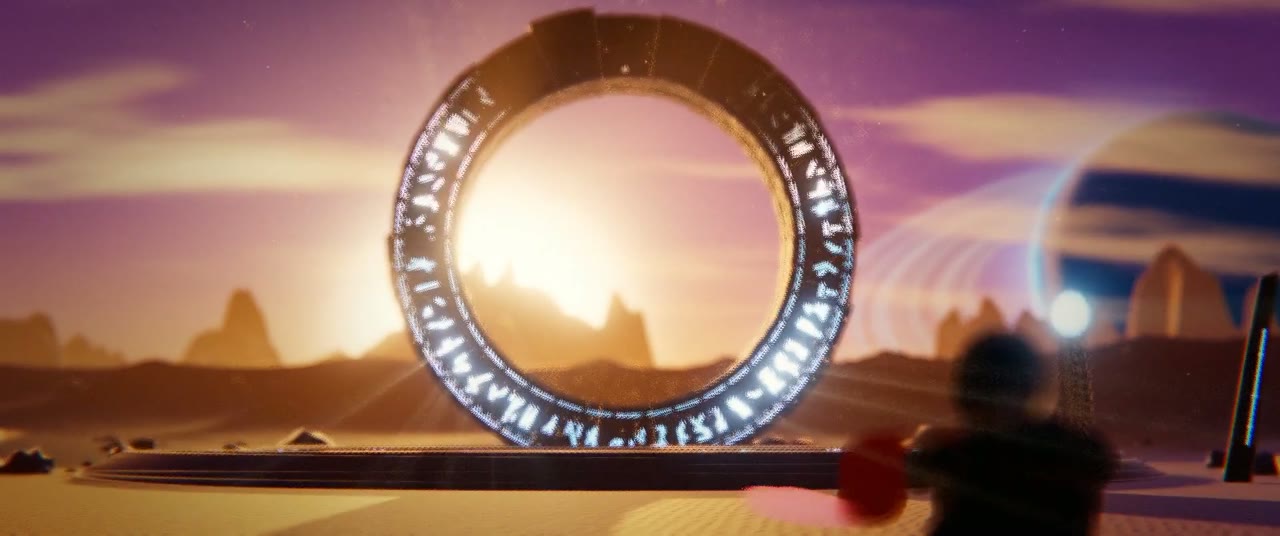 Ring portal ignites on a desert planet under a ringed giant von antbit