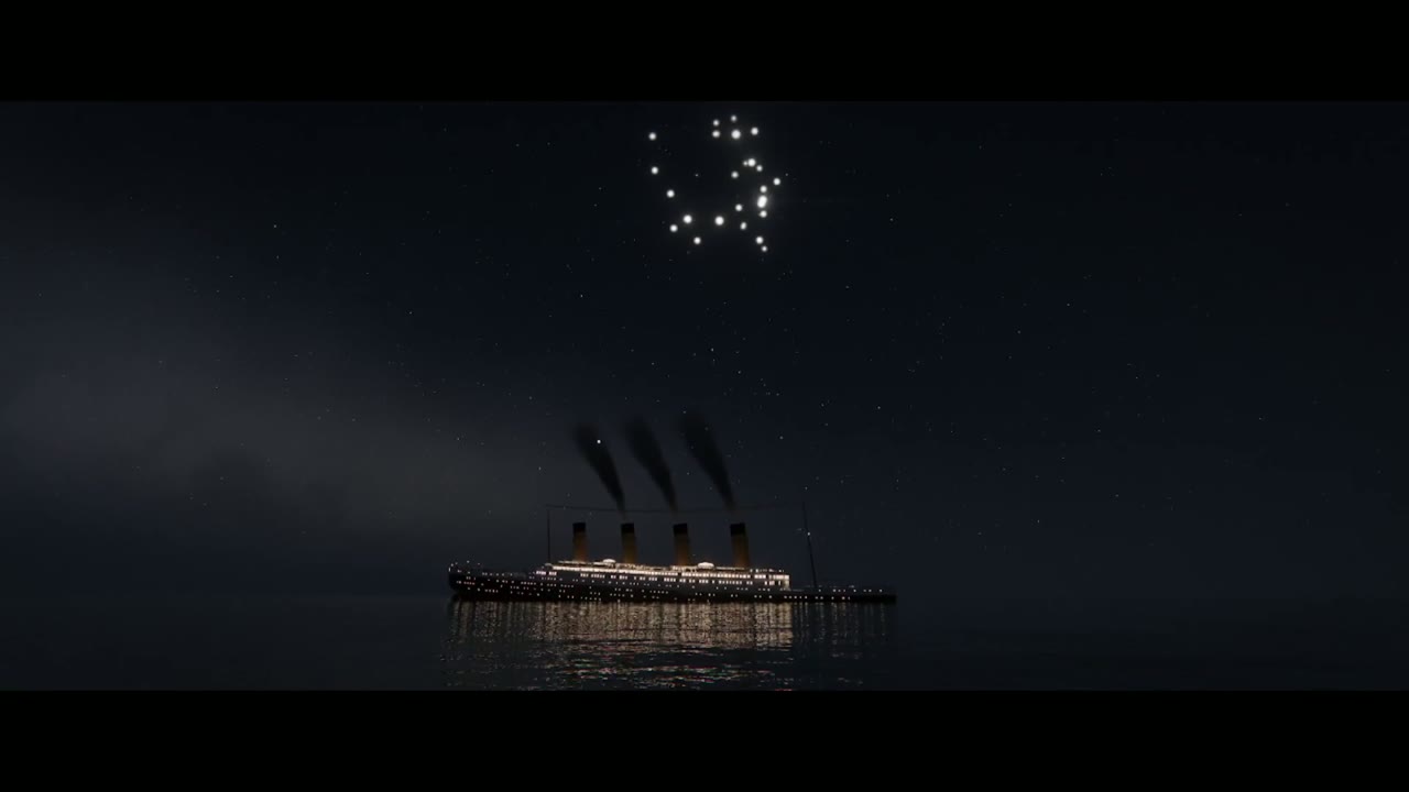 Titanic sails at sunset, floods and sinks in a 3D animation 作者 TheDigitalRep