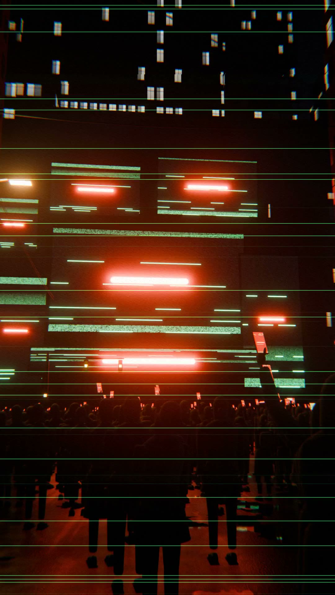 Alien ships descend on a burning city in a Blender music video oleh RedragonX